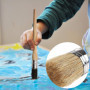 Lot de 3 pinceaux de peinture à la craie en poils naturels ronds pour meubles, décoration d'intérieur, cirage, vitrage de poteri