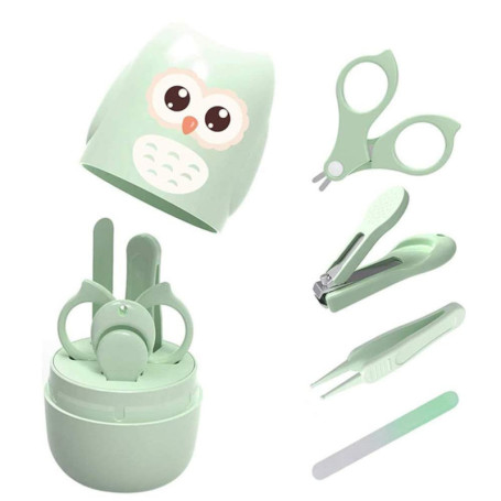 VOARGE Baby Set de manucure pour nouveau-né, Set de manucure pour bébé avec coupe-ongles sûr pour bébé, ciseaux, pincettes et li