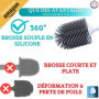 Brosse WC en Silicone & Support Mural | JaMoonLBV JmL® Marque Française | Nettoyage Hygiénique Facile | Balai de Toilette | Bala