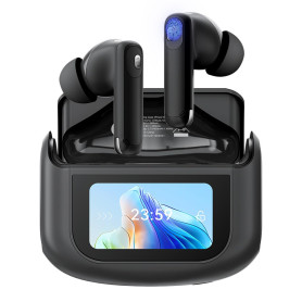 Blackview Écouteurs Bluetooth sans Fil avec écran Tactile, écouteurs Intra-Auriculaires avec réduction du Bruit ANC/ENC, IPX7 ét