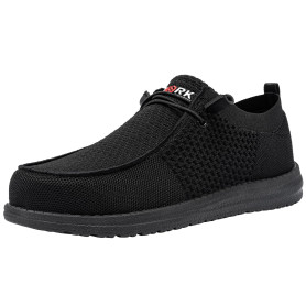 LARNMERN Chaussures de Sécurité Hommes Femmes Embout Acier Loafers Anti-Smashing Slip on Antidérapante Léger Respirante Conforta