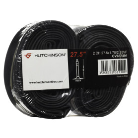 Hutchinson SNC Hutchinson CV657491 Lot de 2 Chambre à air de vélo Mixte, Noir, 27,5 x 1,70 à 2,35