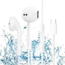 Ecouteur Filaire USB C,Intra ecouteur avec Micro (Hi-Res) et contrôle du Volume pour Xiaomi,Samsung, Huawei, OnePlus, Google Pix