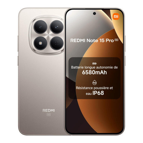 Xiaomi Redmi Note 15 Pro 5G, Smartphone 12+512 Go, Batterie Massive de 6580 mAh, IP66/IP68, Nouvel Appareil Photo 200 MP, écran 