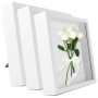 CYEER Lot de 3 Cadres Vitrine 20x20 cm – Cadre Objet 3D avec 3 cm de Profondeur à Remplir – Boîte à Souvenirs Blanche pour Fleur