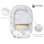 Medi Partners Reducteur de Lit Bebe - Réducteur Bébé 100x60x15cm 5 éléments Cocon et Naissance Nid d'ange bilatéral Cale 100% Co