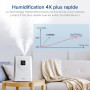 Levoit Humidificateur d'Air 6L Haut Remplissage, Intelligent WiFi Froid pour Bébé, 26dB Ultrasonique Silencieux, Jusqu'à 60 H po