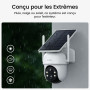 aosu 2K Camera Surveillance WiFi Exterieure sans Fil, 2 Cam-Kit avec aosuBase, sans Frais Mensuels, 360° PTZ Suivi Automatique, 