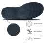 Git-up Chaussons Femme Mousse à Mémoire avec Support de l'arche Ajustable Crochet et Boucle Diabétique Large Bout Ouvert Pantouf