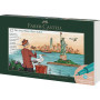 Faber-Castell 267135 - Coffret cadeau New York, 12 stylos à encre Pitt Artist Pen, épaisseurs de trait FM, S, B