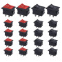 Senven 20Pcs Interrupteur à bascule, interrupteur à bascule mini AC, 2 broches 6A / 250V, 10A / 125V ON/OFF, pour automobile, ma