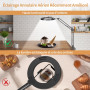 yAyusi 10" Ring Light avec Trépied pour Bureau, Téléphone LED et Support de Caméra Flexible, Anneau Lumineux Dimmable pour Confé