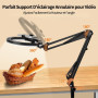 yAyusi 10" Ring Light avec Trépied pour Bureau, Téléphone LED et Support de Caméra Flexible, Anneau Lumineux Dimmable pour Confé