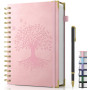 Smarpau Carnet A5, carnet à spirale à couverture rigide avec stylo, journal avec papier épais 100 g/m² à l'encre, bloc-notes pou