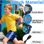 DTKID Digitale Montre Enfant garçon Fille, 7 Couleurs de LED, Montre pour Enfants avec Alarme, Chronomètre, Date, 5ATM Waterproo