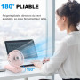 Lepwings Ventilateur portable, mini ventilateur USB rechargeable avec 4 vitesses et 16h d'autonomie, silencieux et pliable, vent
