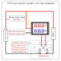 Greluma 2 Pièces Voltmètre ampèremètre numérique 0,28", DC 0-100V, 50A, double affichage LED rouge et bleu, testeur 2 en 1 avec 