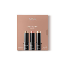 KIKO Milano Contouring Face Set 01, Kit De Maquillage Visage Avec 3 Sticks : Blush, Enlumineur Et Contour Du Visage