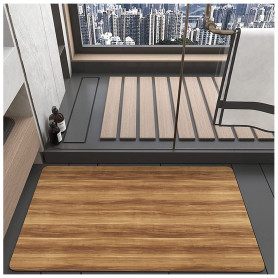 Dai Lufei Tapis de Bain Antidérapant Super Absorbant Diatomite Tapis Salle de Bain Microfibre Baignoire Douche Doux Séchage Rapi