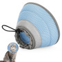 IDOGCHEW Collerette Chat Anti Léchage et Anti Grattage, Colerette Protection Chat en Tissu Souple, Réglable et Pliable, S Bleu
