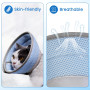 IDOGCHEW Collerette Chat Anti Léchage et Anti Grattage, Colerette Protection Chat en Tissu Souple, Réglable et Pliable, S Bleu
