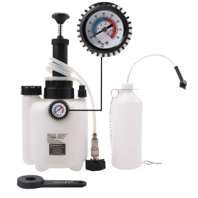 CCLIFE Purgeur de Frein Manuel 3L, Kit Vidange Liquide de Frein et d’Embrayage avec Adaptateur Universel E20