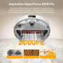 roborock QV 35A Set Aspirateur Robot Laveur, 8000Pa HyperForce, Station Multifonctionnelle, Serpillière Rotative 200 TR/Min & Re