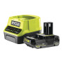 RYOBI - Perceuse-visseuse à percussion 18V - 2 vitesses - 50 Nm - 500-1 800 tr/min - réglage de couple 24 positions - mandrin 13