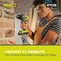 RYOBI - Perceuse-visseuse à percussion 18V - 2 vitesses - 50 Nm - 500-1 800 tr/min - réglage de couple 24 positions - mandrin 13