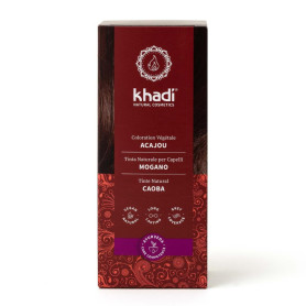 khadi ACAJOU Coloration végétale - Colore vos cheveux d'un rouge velouté et terreux à un brun-rouge foncé intense - 100% végétal
