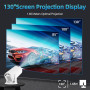 Mini Projecteur 4K Videoprojecteur Portable Projecteur Video WiFi 6 BT 5.4 Android 11 Retroprojecteur 1080P Full HD Supporté pou