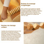 6 en 1 Maderotherapie Kit Complet, Masseur Bois de Anti Cellulite, Rouleau de Massage Gua Sha Cup, Appareil Corps de Drainage Ly