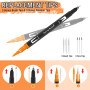 Gunsamg 80 Feutres Coloriage Adulte pour Dessiner, Manga, Doodling, Scrapbooking, Aquarelle Stylos Feutre Coloriage Enfants, Dou