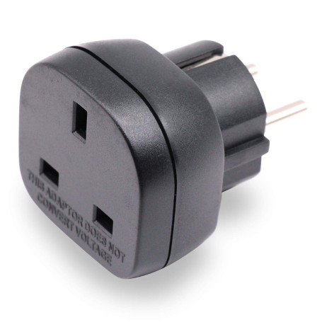 BS 8546 Approuvé UK à EU/DE/FR/FR/IT/ES Adaptateur Enfichable, Appareil électronique 3 Broches UK/HK/UAE à Adaptateur Femelle EU