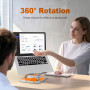 GRIFEMA Support Ordinateur Portable, Support PC Portable Rotatif à 360°, Réglable en Hauteur, Pliable Laptop Stand Compatible av