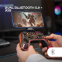 Mars Gaming MGP-BT2, Manette Bluetooth 5.0, RGB Néon, Support Smartphone jusqu’à 7", Vibration Haptique, Gâchettes Analogiques, 