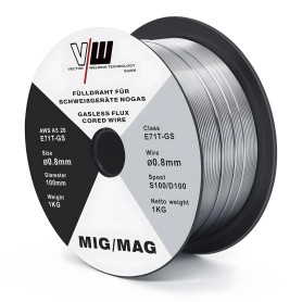 MIG MAG E71T-GS Fil de remplissage D100/S100-1 kg Diamètre 0,8 mm