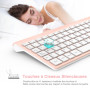 cimetech Clavier sans Fil, Clavier AZERTY Français avec Récepteur Nano USB 2.4GHz Ergonomique Compatible avec Windows/MacOS, Win