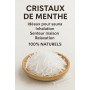 DETOX ORGANICA Cristaux de Menthe - Sauna et Inhalation Rhume - 100g de Menthe 100% Naturelle - Grands Cristaux de Qualité Supér