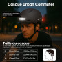 Shinmax Casque Velo Homme Femme, Casque vélo Femme avec 5 Modes lumière, USB Casque de vélo avec visière, Casque Trottinette Ele