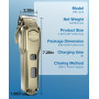Oneisall Tondeuse à poils pour chiens de haute qualité, tondeuse sans fil entièrement lavable étanche IPX7, adaptée aux poils lo