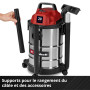 Einhell Aspirateur eaux et poussières TC-VC 2045 S (900 W, capacité d’Aspiration de 180 mbar, cuve en INOX de 20 l, roulettes, S