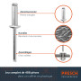 Presch Kit de rivets aveugles 408 pièces avec forets HSS - Lot de 400 rivets alu/acier 2,4mm, 3,2mm, 4,0mm et 4,8mm et 8 forets 
