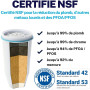 ZeroWater Carafe filtrante d'eau en 5 étapes 1,7L, certifiée NSF pour la réduction des particules de plomb, les métaux lourds et