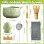 8 Pièces Matcha Kit, Cérémonie Matcha Set, Avec Fouet-Matcha,Bol Bec Verseur,Cuillere,Fouet,Support De Fouet,Tamis, Céramique Co