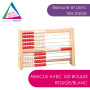 WISSNER® aktiv lernen - Boulier de calcul, comptage 1-100, 100 boules rouge/blanc - RE-Wood®
