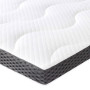 Amazon Basics Surmatelas de Mousse à Mémoire de Forme avec Gel Rafraîchissant Moelleux, 160 x 200 x 7 cm, Blanc