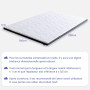 Amazon Basics Surmatelas de Mousse à Mémoire de Forme avec Gel Rafraîchissant Moelleux, 160 x 200 x 7 cm, Blanc