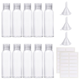 Sinofort 100ml Flacon Voyage, 10 Pièces Kit Voyage Avion, Bouteilles de Voyage Flacons Vide de Voyage Contenant Voyage avec Seri