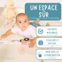 HuBorns - Tapis Bebe Pliable 180x140 cm, Tapis d'Eveil Bebe Reversible avec Bord Renforcé pour Plus Sécurité, Tapis de Jeux Bebe